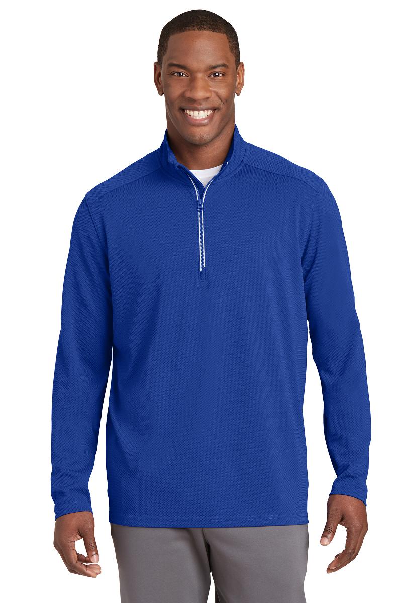 Sport-Tek ® Sport-Wick ® Textured 1/4-Zip Pullover. ST860