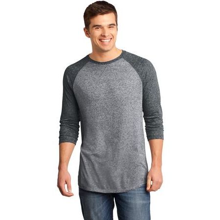 District ® - Young Mens Microburn™ 3/4-Sleeve Raglan Tee. DT162