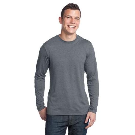 District ® - Young Mens Textured Long Sleeve Tee. DT171