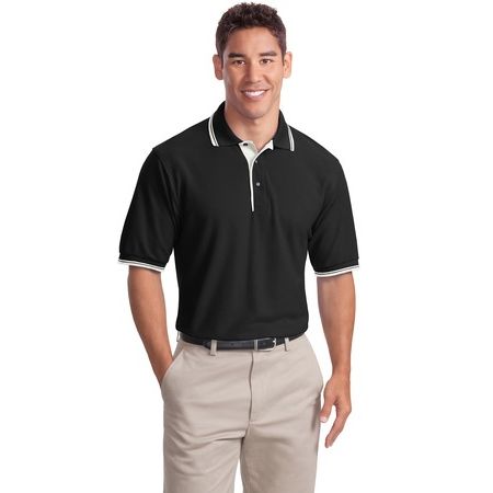 Port Authority - Silk Touch Polo with Stripe Trim. K501