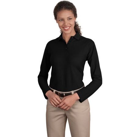 Port Authority - Ladies Long Sleeve Silk Touch Polo. L500LS