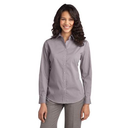 Port Authority ® Ladies Fine Stripe Stretch Poplin Shirt. L647