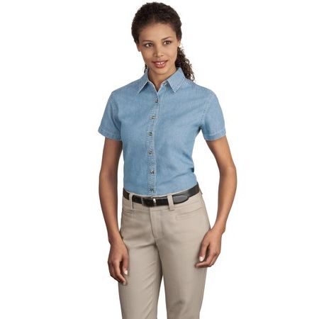 Port & Company - Ladies Short Sleeve Value Denim Shirt. LSP11