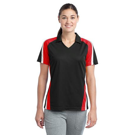Sport-Tek ® Ladies Tricolor Micropique Sport-Wick ® Polo. LST654