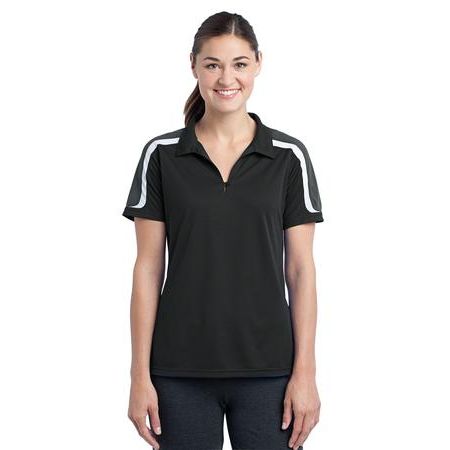 Sport-Tek ® Ladies Tricolor Shoulder Micropique Sport-Wick ® Polo. LST658