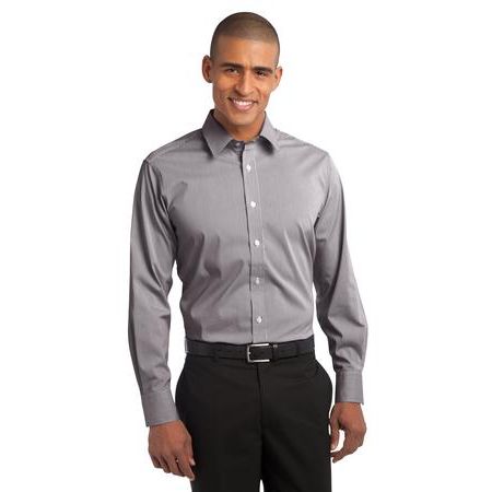 Port Authority ® Fine Stripe Stretch Poplin Shirt. S647