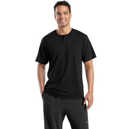 Sport-Tek - Short Sleeve Henley. T210